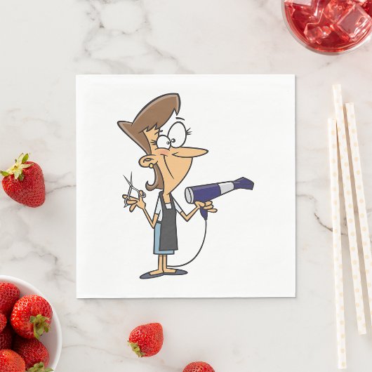 Friseur am Arbeitsplatz Serviette