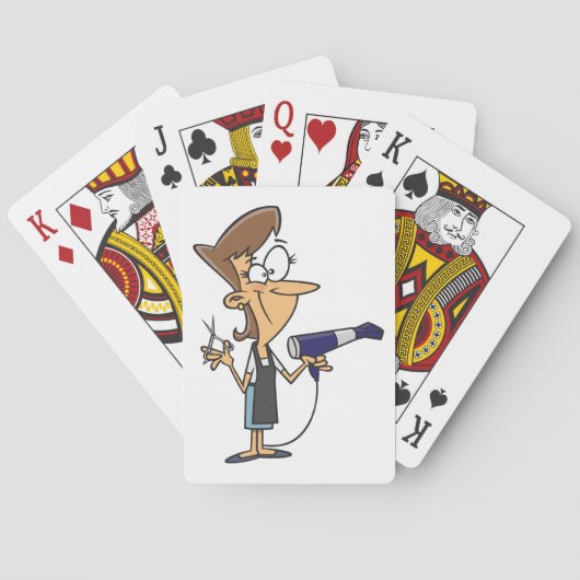 Friseur am Arbeitsplatz Spielkarten (Rückseite)