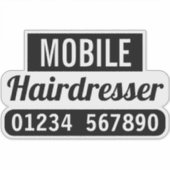 Friseur Aufkleber (Vorderseite)