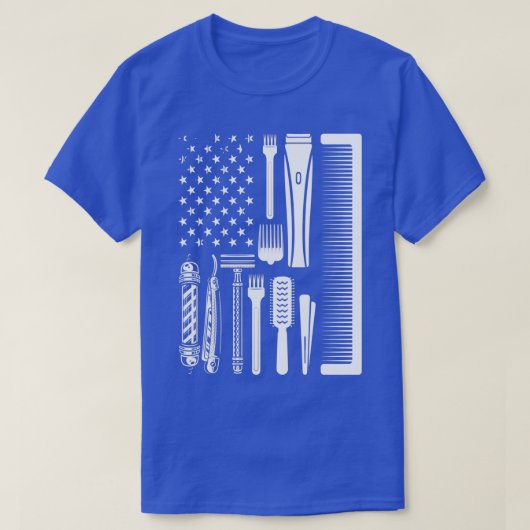 Friseur Barber Salon Tools Americ T-Shirt (Design vorne)