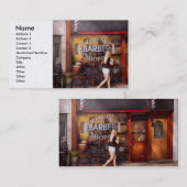 Friseur - Barbershop - Zeit für einen Haarschnitt Visitenkarte (Vorne/Hinten)