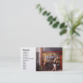 Friseur - Barbershop - Zeit für einen Haarschnitt Visitenkarte (Stehend Vorderseite)