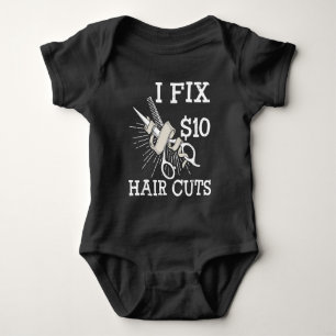 Friseur Barbier Hairstylist Geschenk Salonbesitzer Baby Strampler