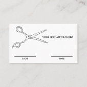 Friseur Barbier Schere Chic TERMININ Visitenkarte (Rückseite)