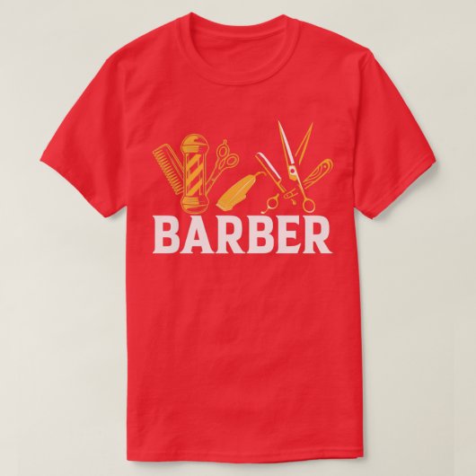 Friseur-Barhofshaar T-Shirt (Design vorne)