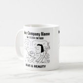 Friseur & Beauty Salon Cartoon Tasse (Vorderseite Links)