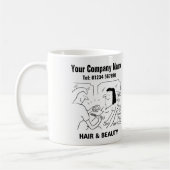 Friseur & Beauty Salon Cartoon Tasse (Links)