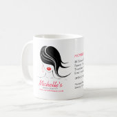 Friseur & Beauty Salon Firmenmarke Kaffeetasse (Vorderseite Links)