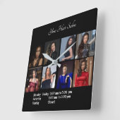 Friseur & Beauty Shop Quadratische Wanduhr (Winkel)