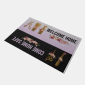 Friseur Begrüßungstor, Komm Zuhause Safe Fußmatte (Schrägansicht)