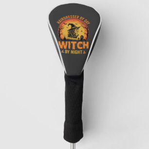 Friseur bei Tag, Hexe bei Nacht, Halloween-Design Golf Headcover