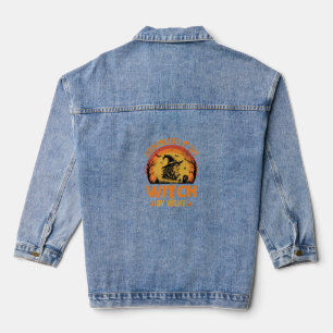 Friseur bei Tag, Hexe bei Nacht, Halloween-Design Jeansjacke