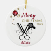 Friseur Beruflich Salon Keramik Ornament (Vorne)