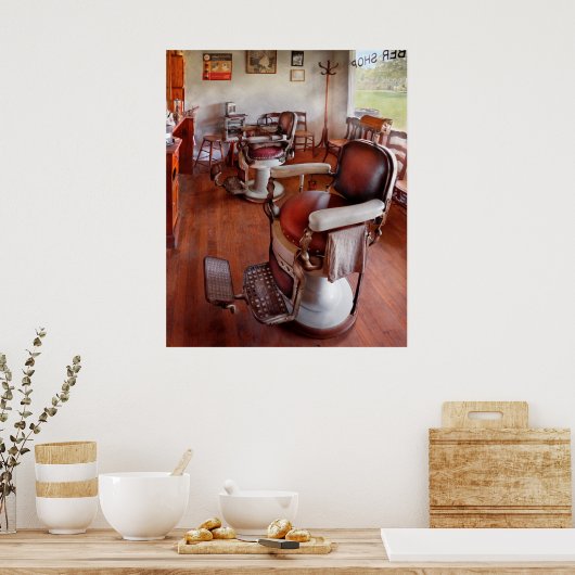 Friseur - Bitte setzen Sie sich. Poster (Küche)