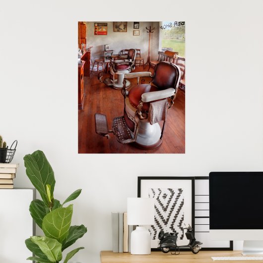 Friseur - Bitte setzen Sie sich. Poster (Heimbüro)