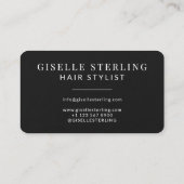 Friseur Black Dripping Luxe Visitenkarte (Rückseite)