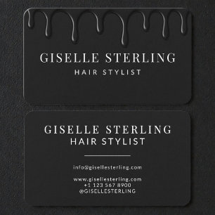 Friseur Black Dripping Luxe  Visitenkarte
