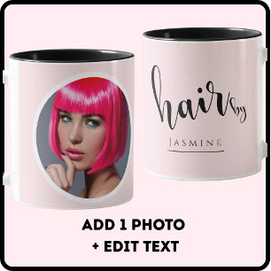 Friseur Blush Pink Foto Elegantes Kaffee  Tasse