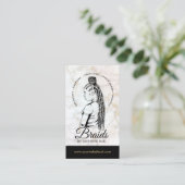 Friseur Braiding Salon Braid Stylist Marmor B Visitenkarte (Stehend Vorderseite)