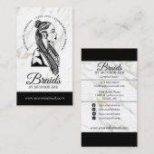 Friseur Braids Stylist Salon  Visitenkarte (Vorne/Hinten)