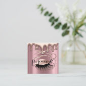 Friseur Brows Eyelash Tropfen Scheren Quadratische Visitenkarte (Stehend Vorderseite)