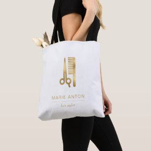 Friseur Chic Gold Schere Kamm Tasche