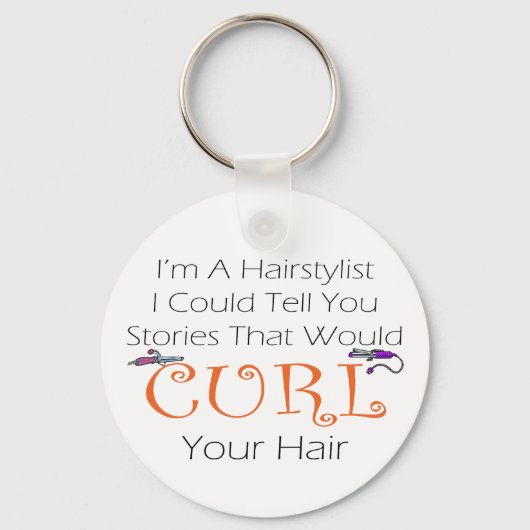 Friseur Curl Hair Schlüsselanhänger (Vorderseite)