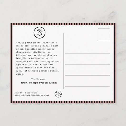 Friseur Custom Image Danke Kunde Postkarte (Rückseite)