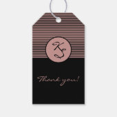 Friseur Custom Monogram Vielen Dank Geschenkanhänger (Vorderseite)