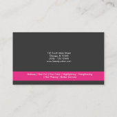 Friseur (Deep Pink) Visitenkarte (Rückseite)