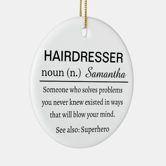 Friseur Definition Keramik Ornament (Rechts)