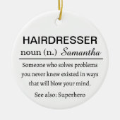 Friseur Definition Keramik Ornament (Vorne)