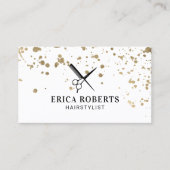 Friseur der Hair Stylist Moderne Gold Spritzers Visitenkarte (Vorderseite)