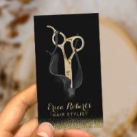Friseur der Hair Stylist Moderner Schwarzer Salon 