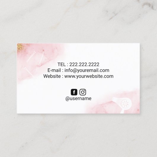 Friseur der Sterne Modernes Aquädukt Salon Visitenkarte (Rückseite)