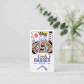 Friseur des Friseursalons King of Diamonds Visitenkarte (Stehend Vorderseite)