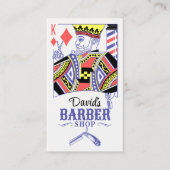 Friseur des Friseursalons King of Diamonds Visitenkarte (Vorderseite)