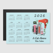 Friseur-Design 2026 Kalender Magnetkarte (Vorne/Hinten)