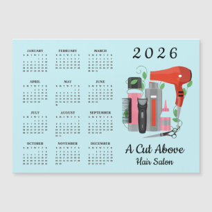 Friseur-Design 2026 Kalender Magnetkarte
