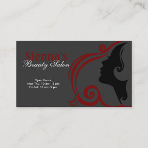 Friseur (dunkelrot) visitenkarte