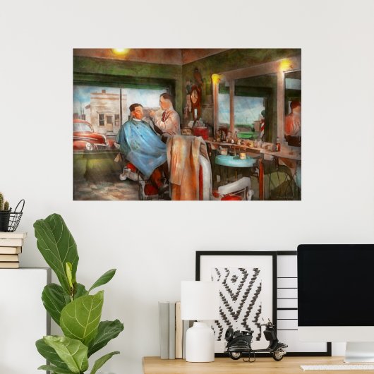 Friseur - Einen Schnitt 1942 Poster (Heimbüro)