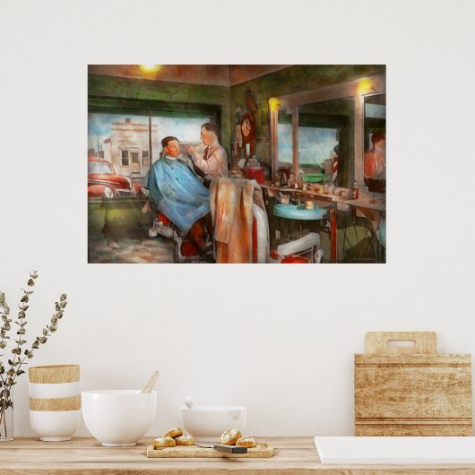 Friseur - Einen Schnitt 1942 Poster (Küche)