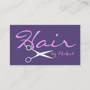 Friseur Elegant Cyber Grape Hintergrund #2 Visitenkarte