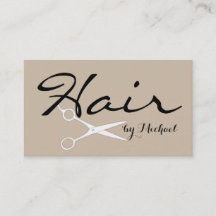Friseur Elegant Dunkler Vanille-Hintergrund #2 Visitenkarte