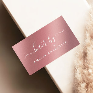 Friseur Elegant Roségold Professional Visitenkarte