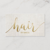 Friseur Elegante Gold Typografie Ernennung Terminkarte (Vorderseite)