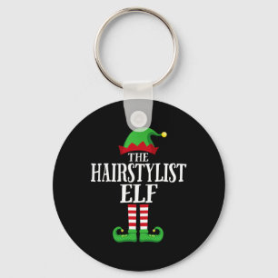 Friseur-Elf passende Familien-Gruppen-Weihnachts-P Schlüsselanhänger