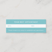 Friseur Erinnerung Schere Aquamarin Mini Visitenkarte (Vorderseite)