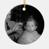 Friseur - erster Haarschnitt Keramikornament (Vorne)