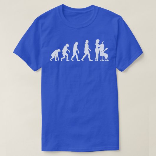 Friseur Evolution Friseur T-Shirt (Design vorne)